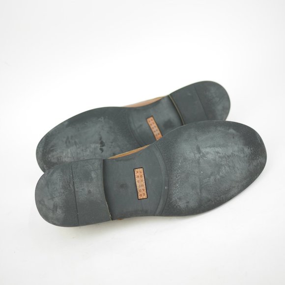 JOSEPH ABBOUD Men's 12 Brown pebbled embossed leather oxfords laced dress shoes - Picture 10 of 12